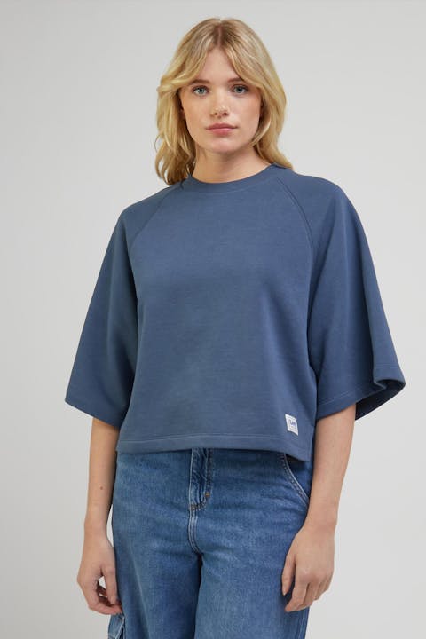 Lee - Grijsblauwe Raglan sweater