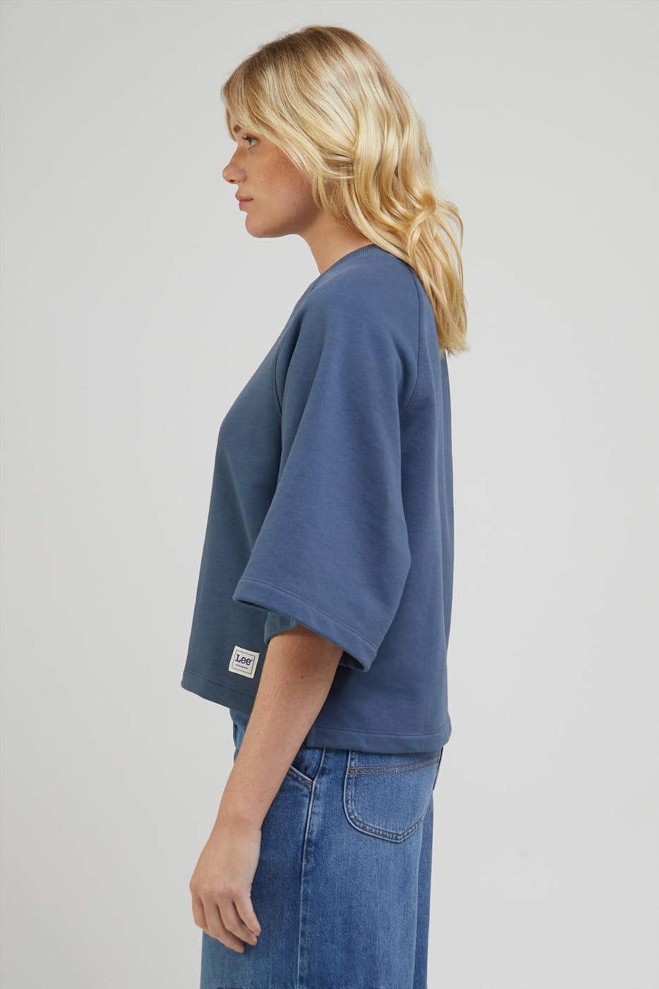 Lee - Grijsblauwe Raglan sweater