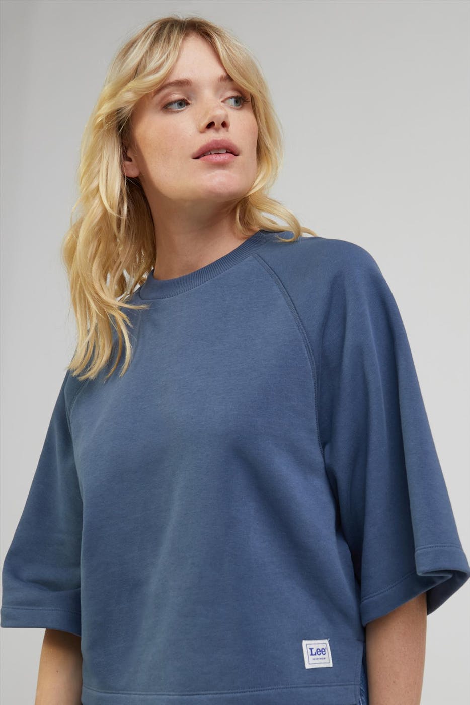 Lee - Grijsblauwe Raglan sweater