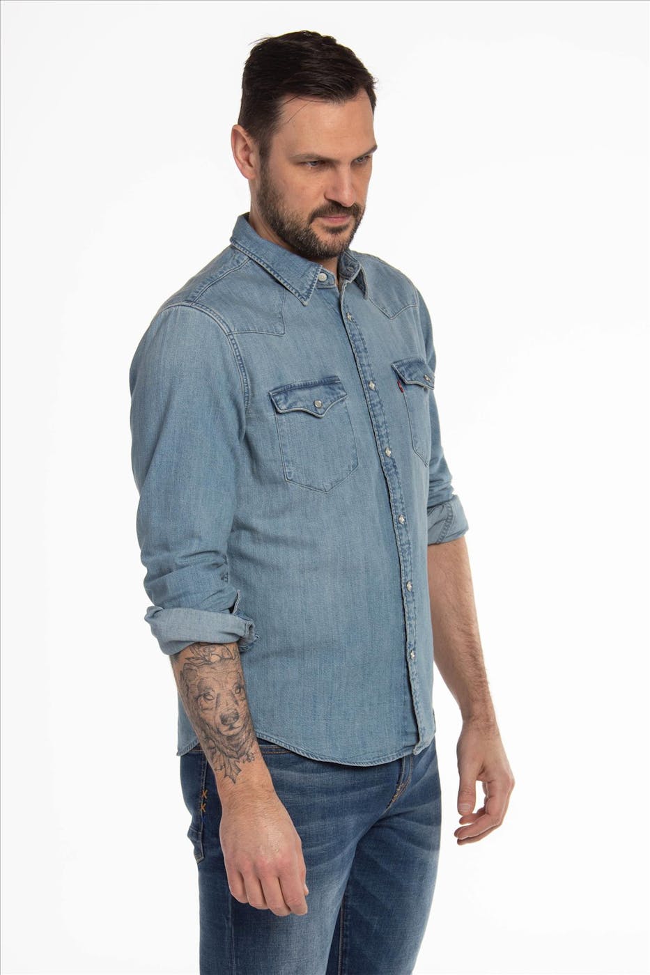 Levi's - Lichtblauw Western jeanshemd
