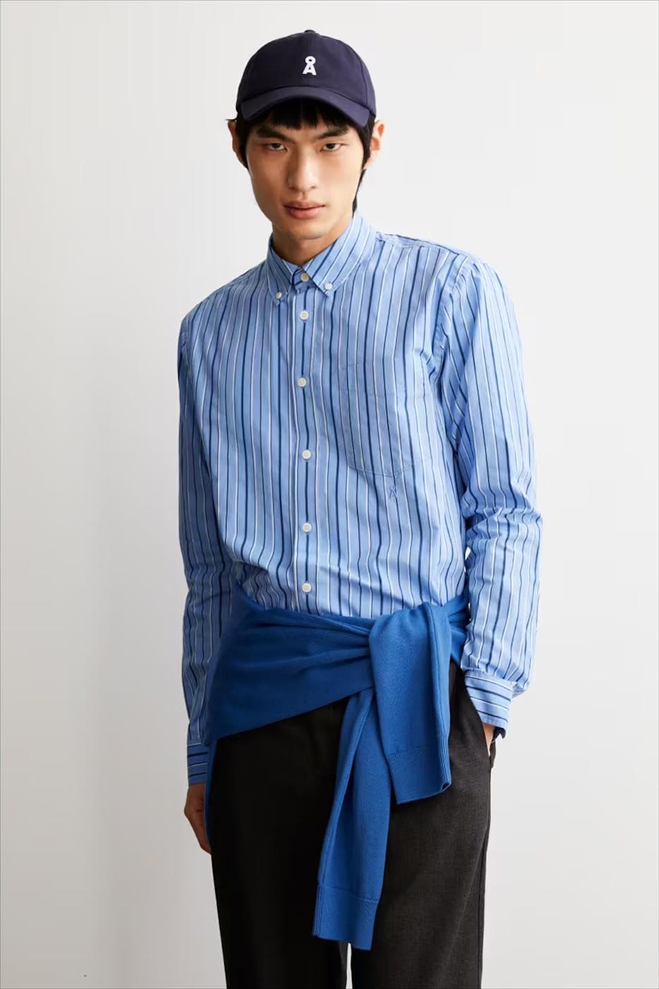 Armed Angels - Blauw Gavraa Stripes hemd