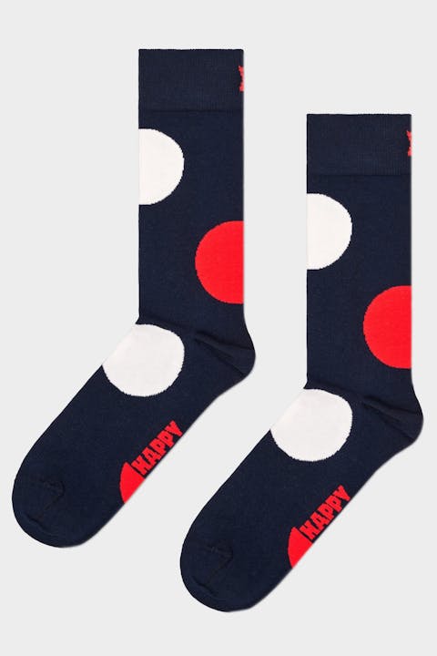 Happy Socks - Donkerblauwe Jumbo Dot sokken, maat: 36-40