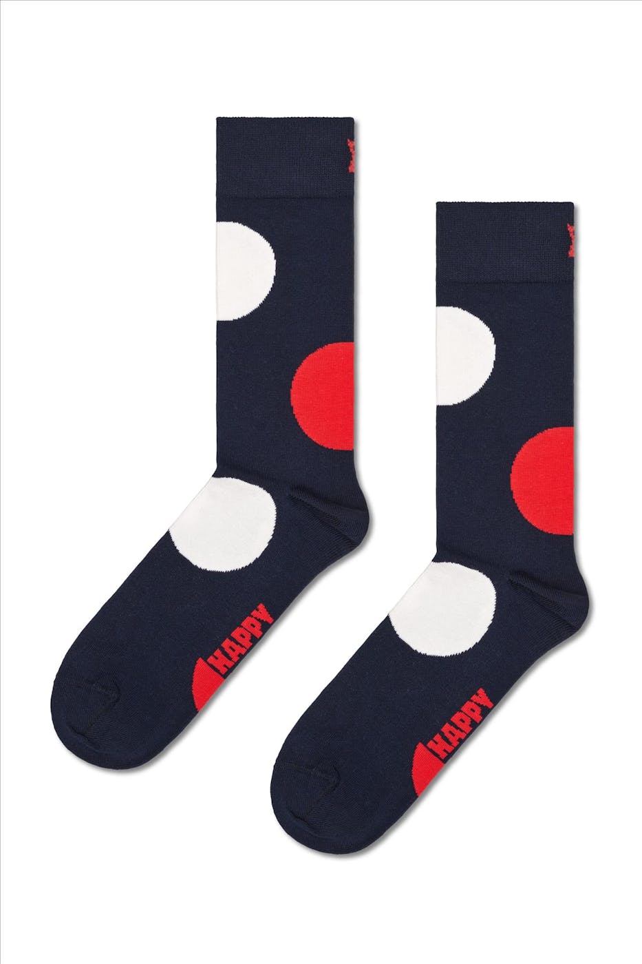 Happy Socks - Donkerblauwe Jumbo Dot sokken, maat: 36-40