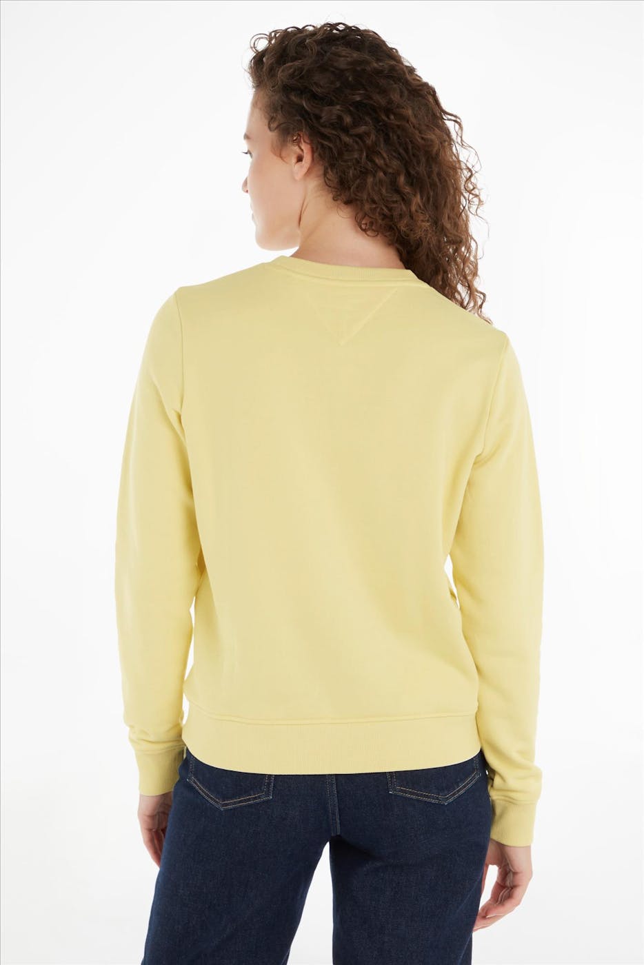 Tommy Jeans - Lichtgele Gekleurd Logo sweater