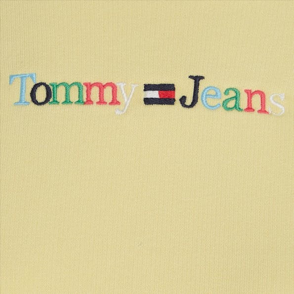 Tommy Jeans - Lichtgele Gekleurd Logo sweater