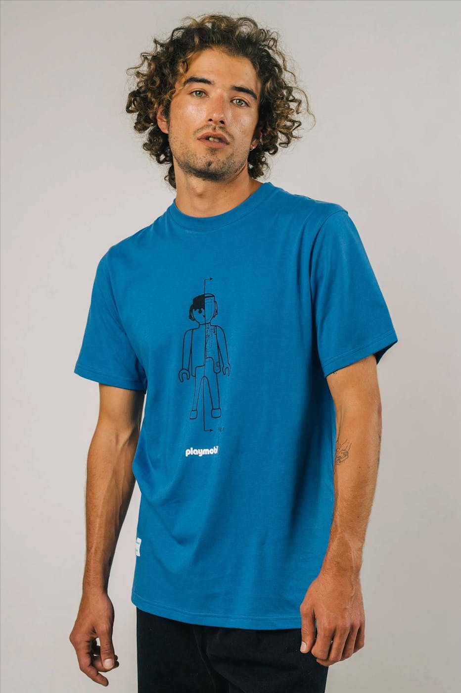 Brava - Blauwe Playmobil Figure T-shirt