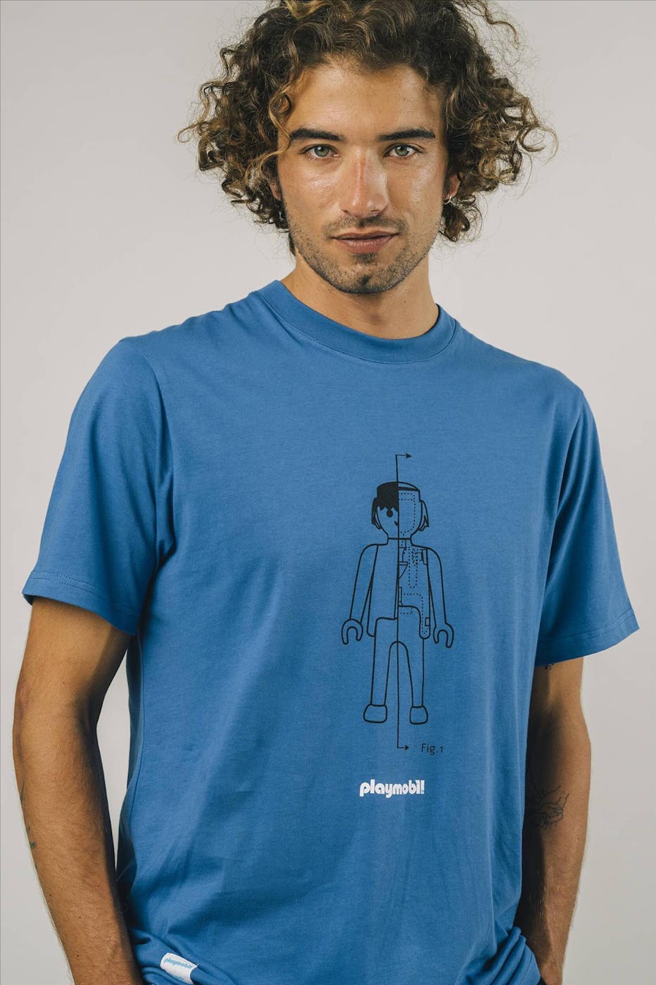 Brava - Blauwe Playmobil Figure T-shirt