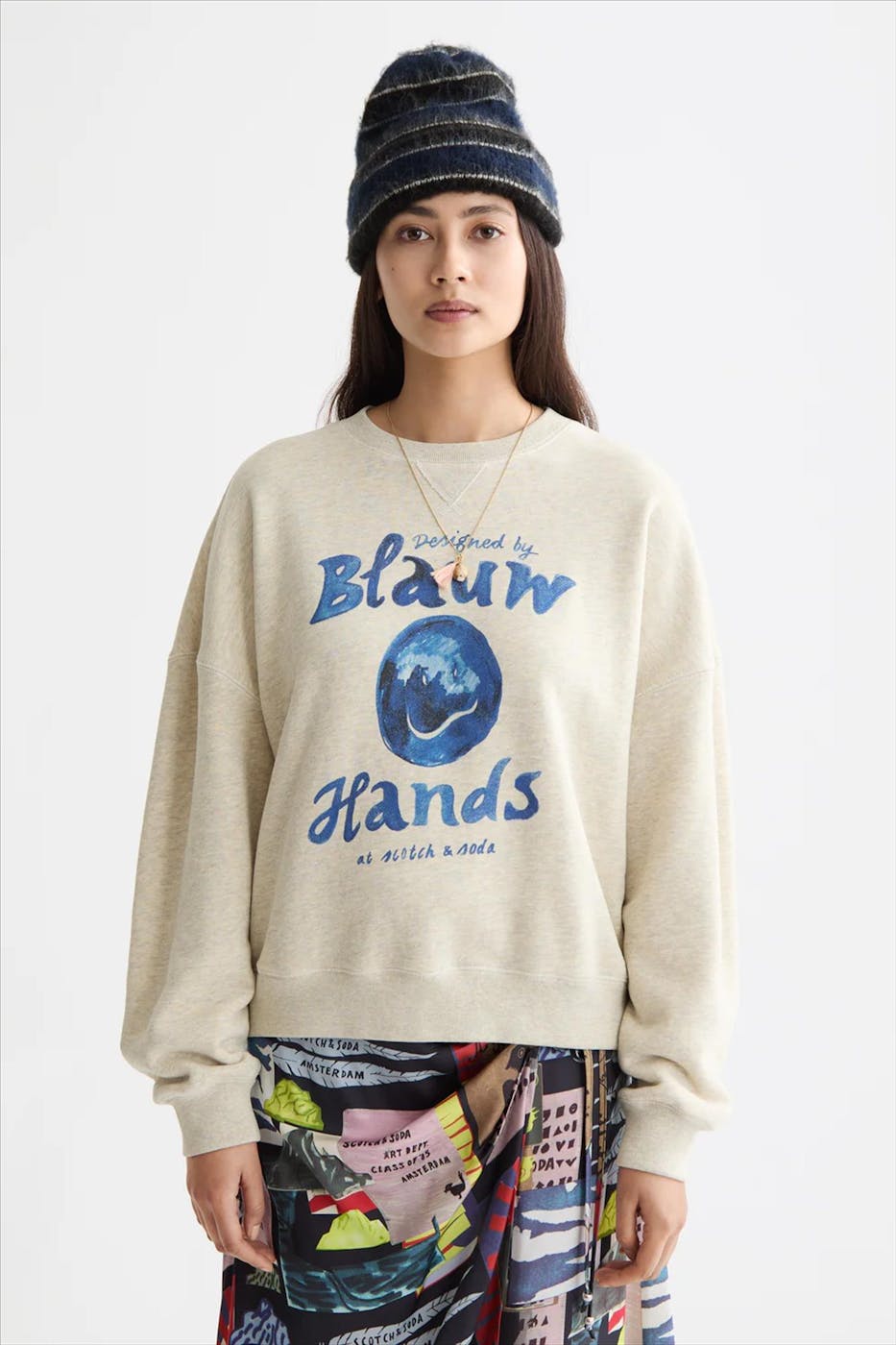 Scotch & Soda - Beige Melange Oversized sweater