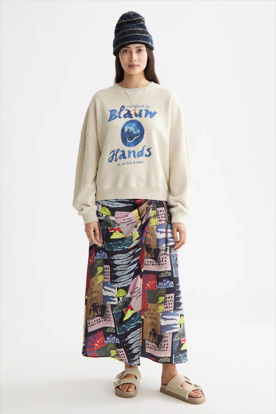 Scotch & Soda - Beige Melange Oversized sweater