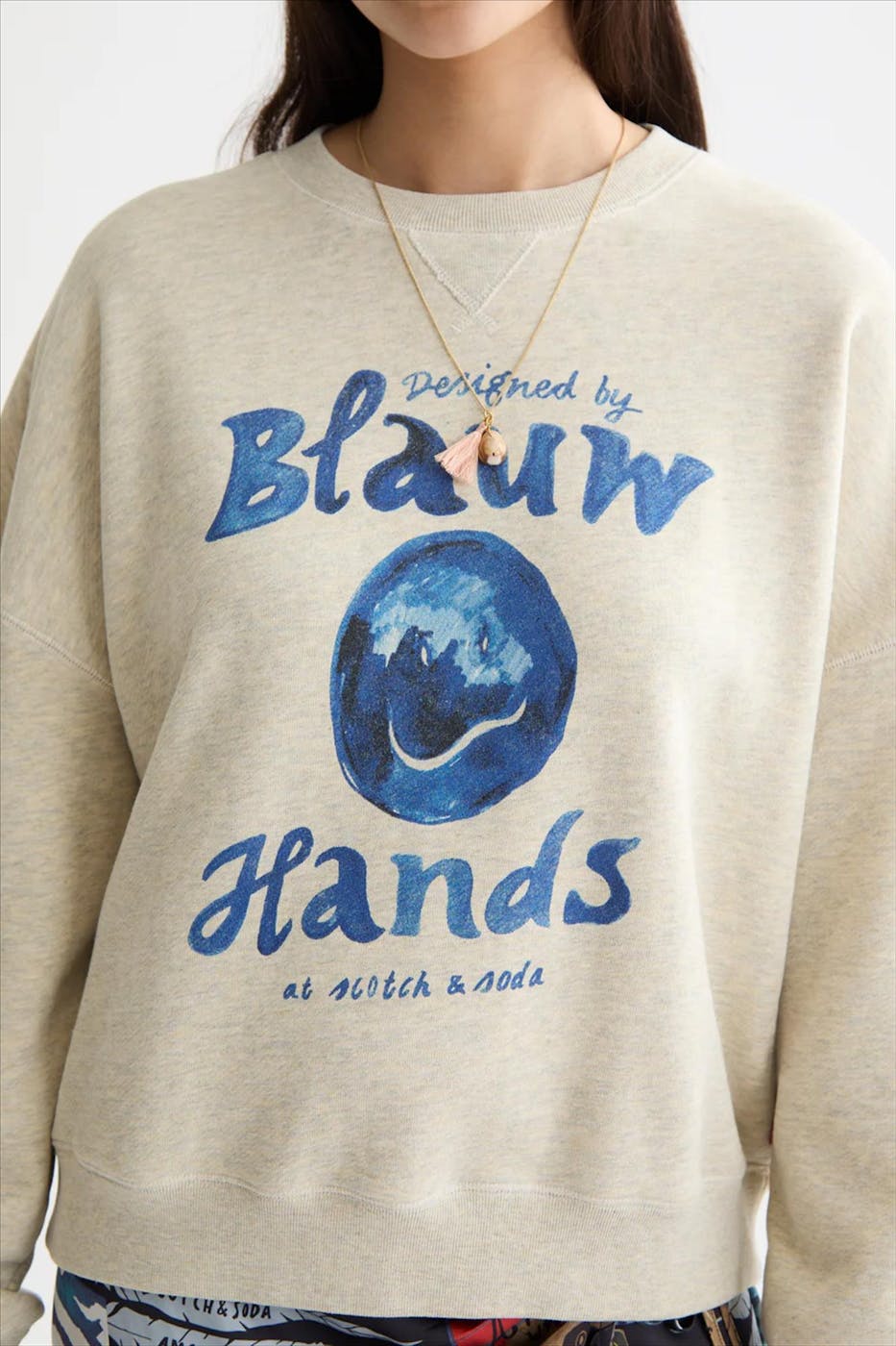 Scotch & Soda - Beige Melange Oversized sweater