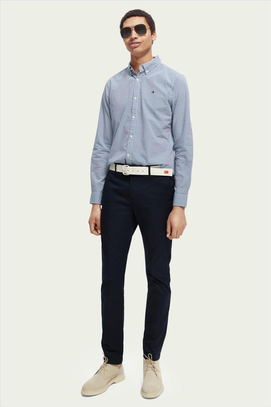 Scotch & Soda - Donkerblauwe Stuart slim chino