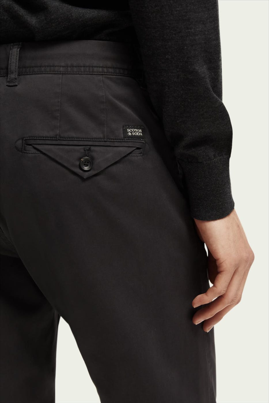 Scotch & Soda - Donkergrijze Stuart slim chino