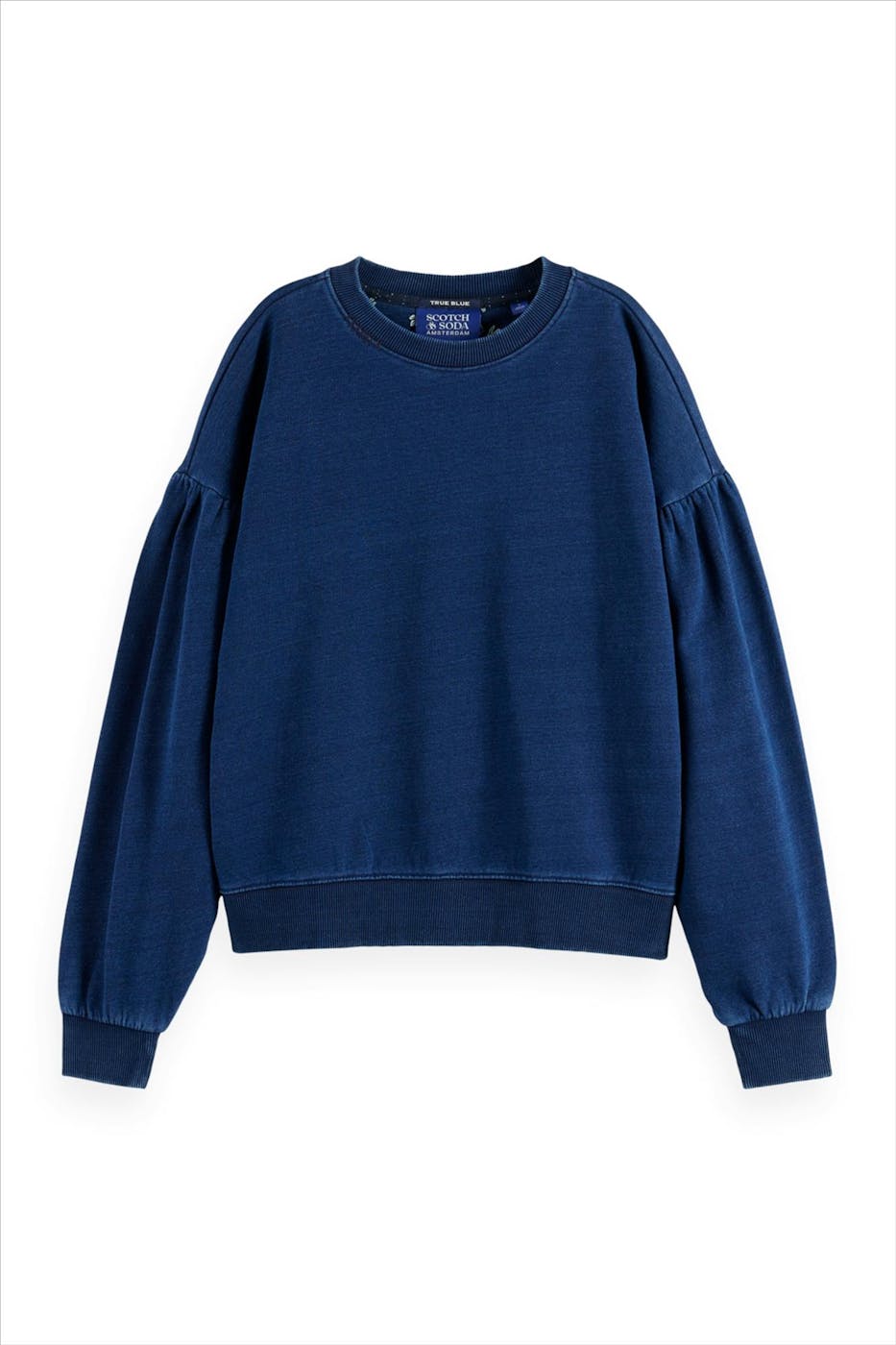 Scotch & Soda - Donkerblauwe Balloon Sleeve sweater