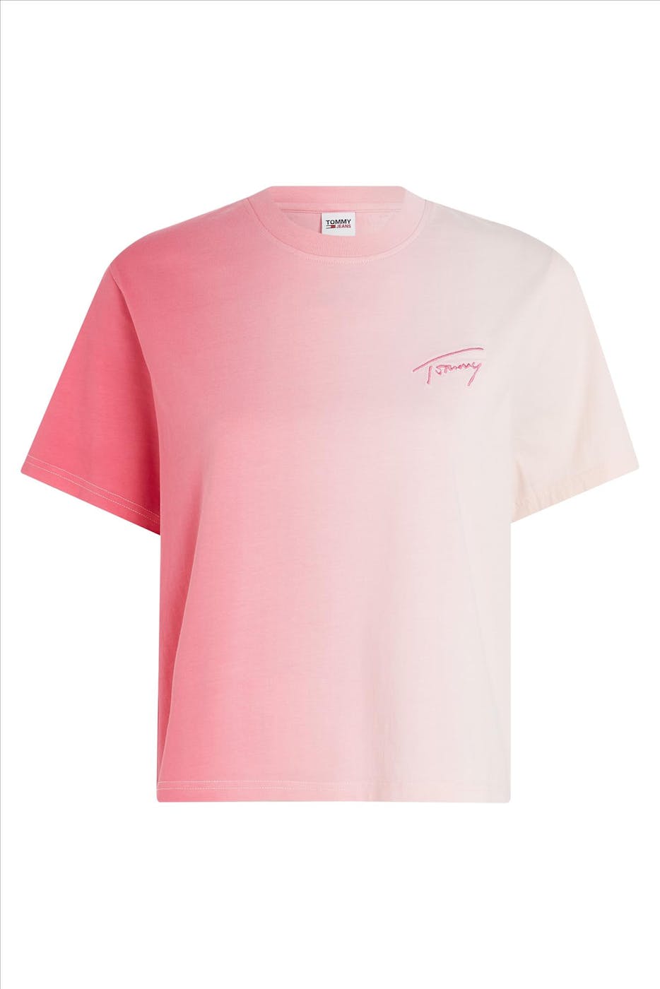 Tommy Jeans - Roze Classic Dip Dye T-shirt