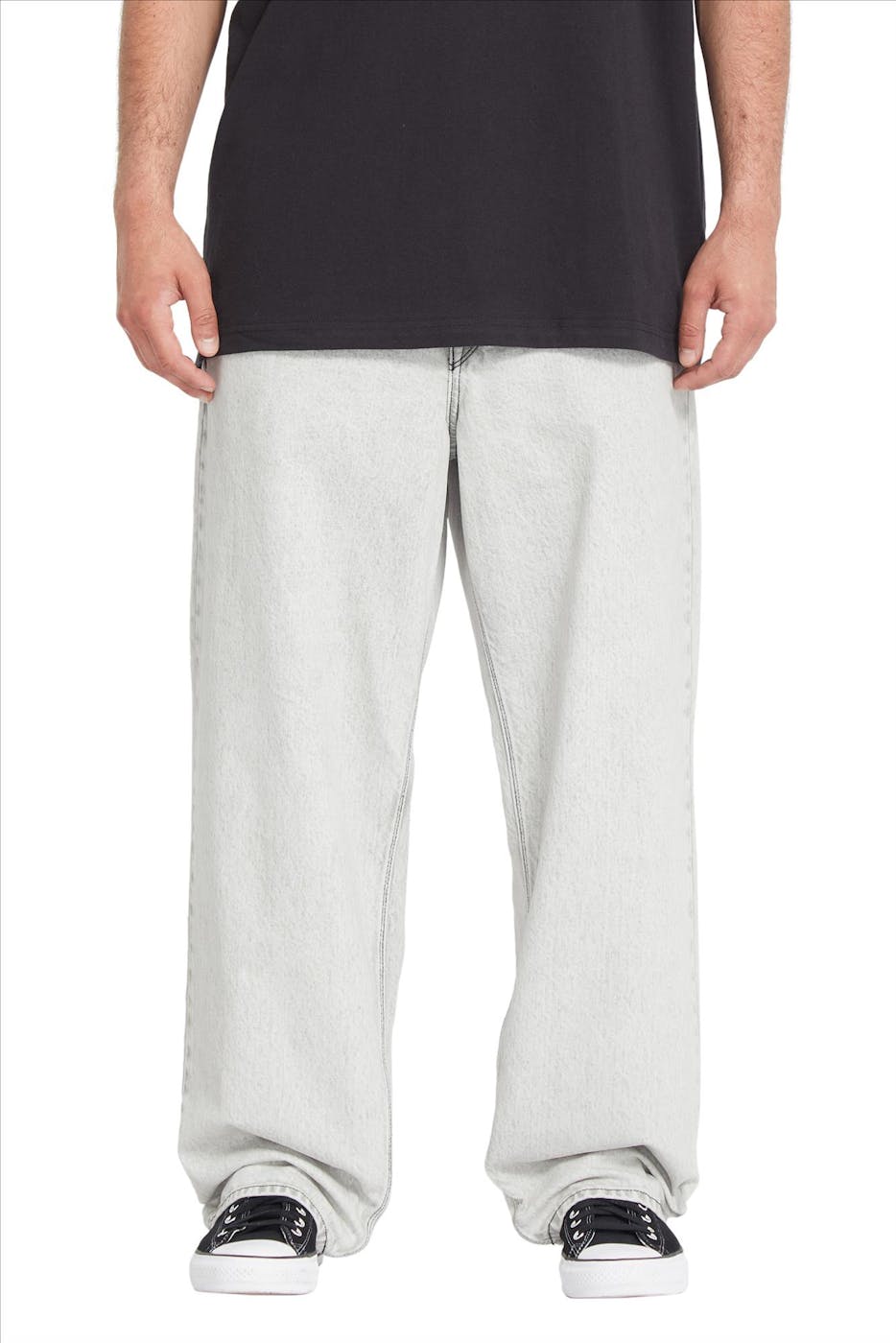 Volcom - Lichtgrijze Billow Baggy jeans