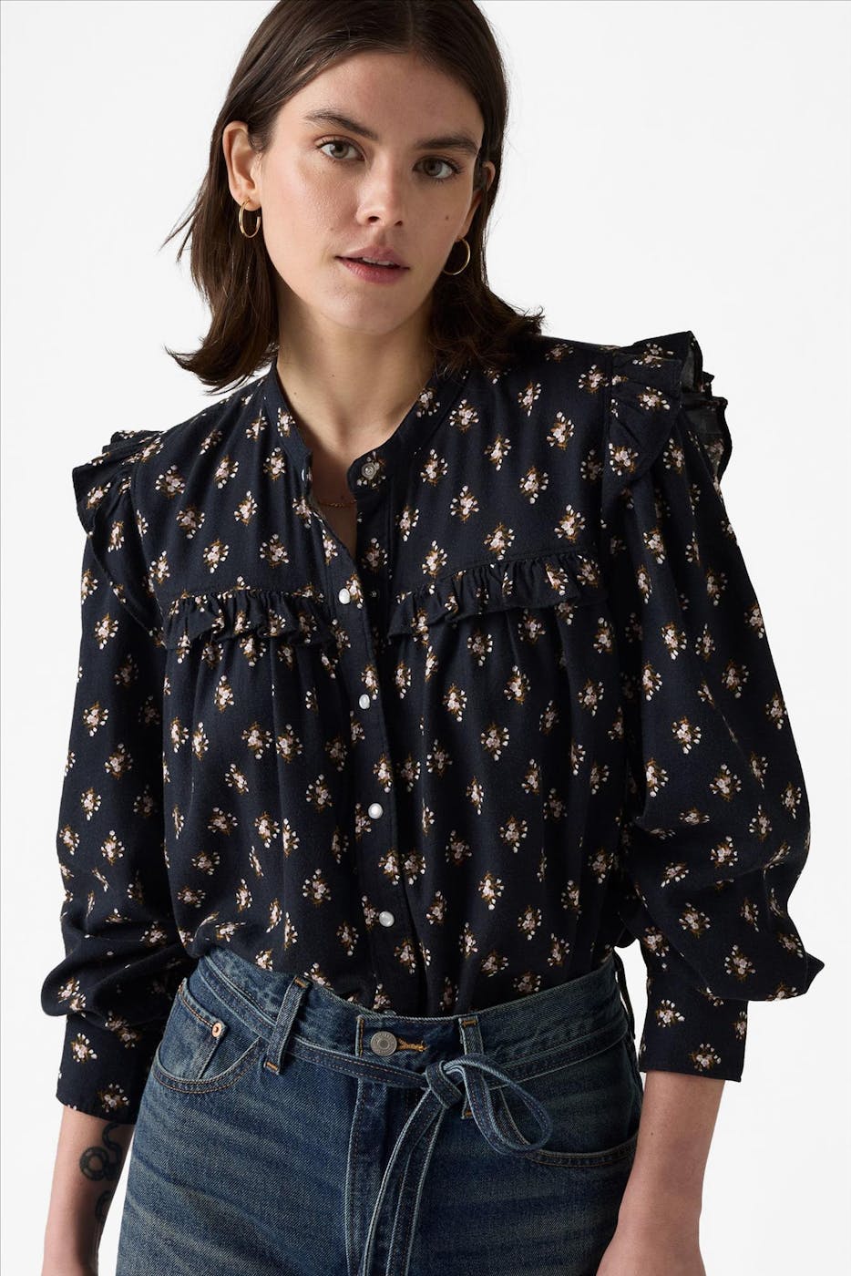 Levi's - Donkerblauwe Gianna Floral blouse
