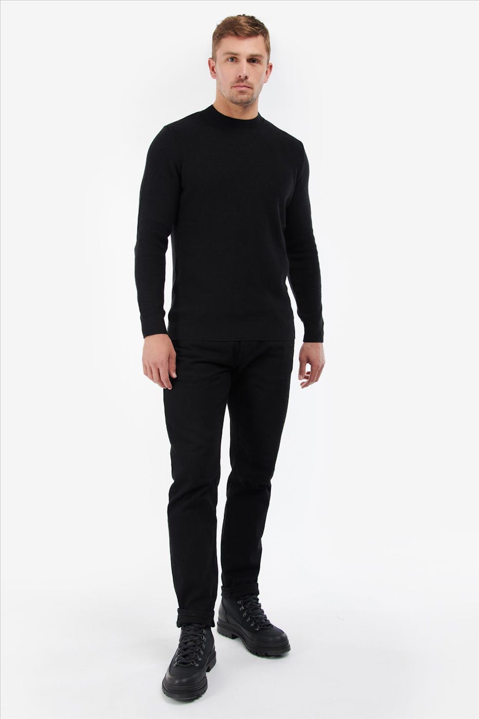 Barbour - Zwarte Corser Crew trui
