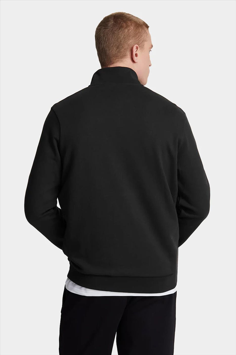 Lyle & Scott - Zwarte Quarter Zip sweater