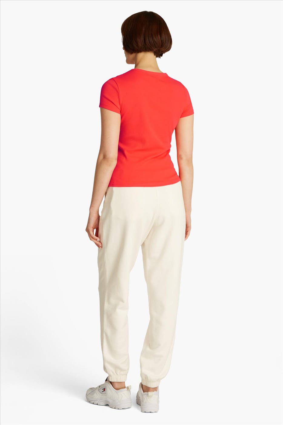 Tommy Jeans - Rode Essential Rib T-shirt