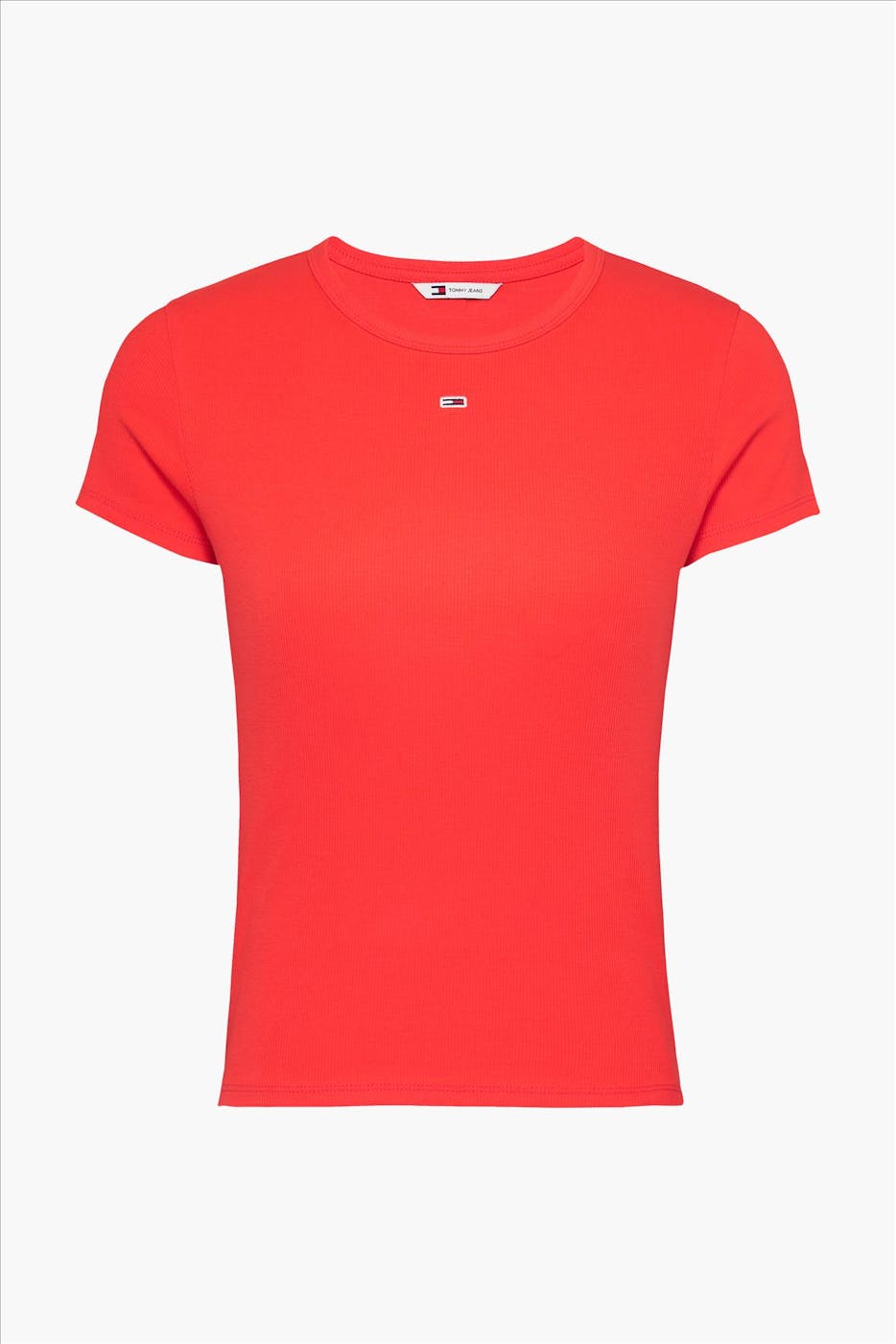 Tommy Jeans - Rode Essential Rib T-shirt