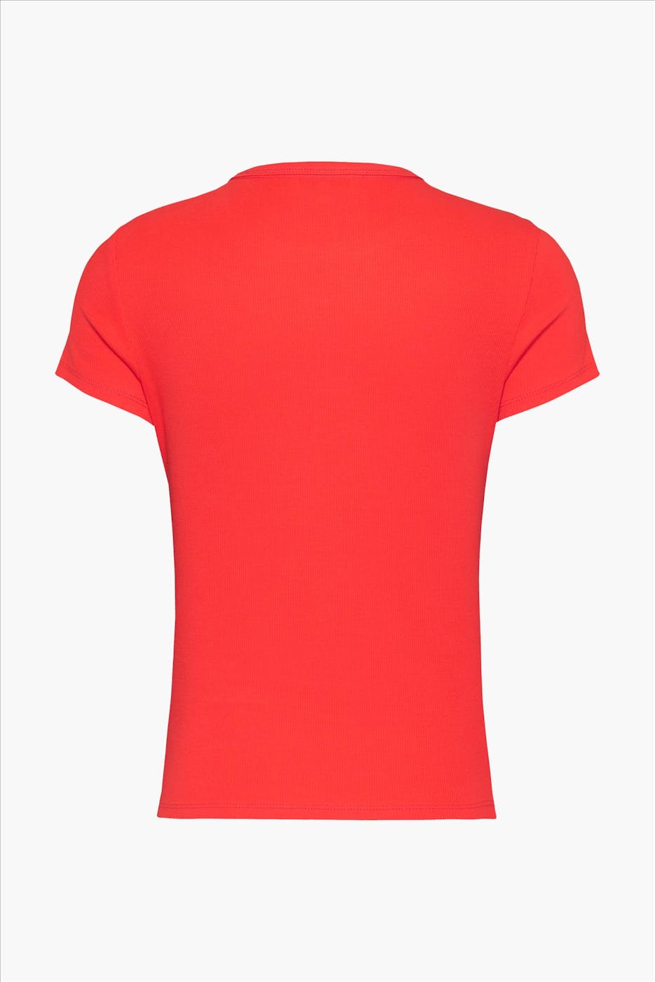 Tommy Jeans - Rode Essential Rib T-shirt