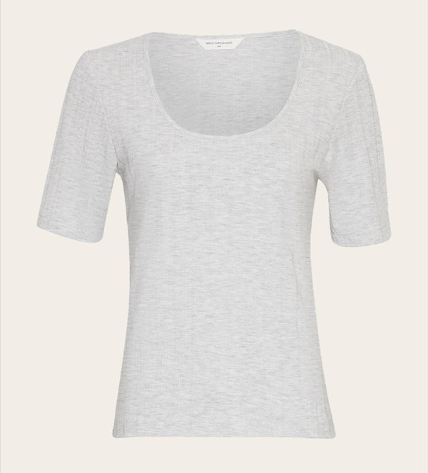 MSCH COPENHAGEN - Lichtgrijze Juna T-shirt