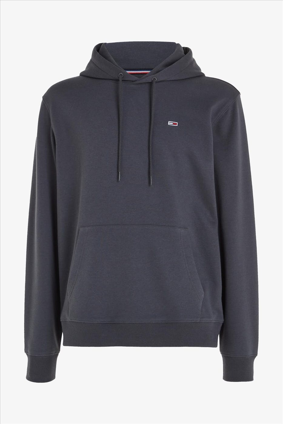 Tommy Jeans - Donkergrijze Flag hoodie