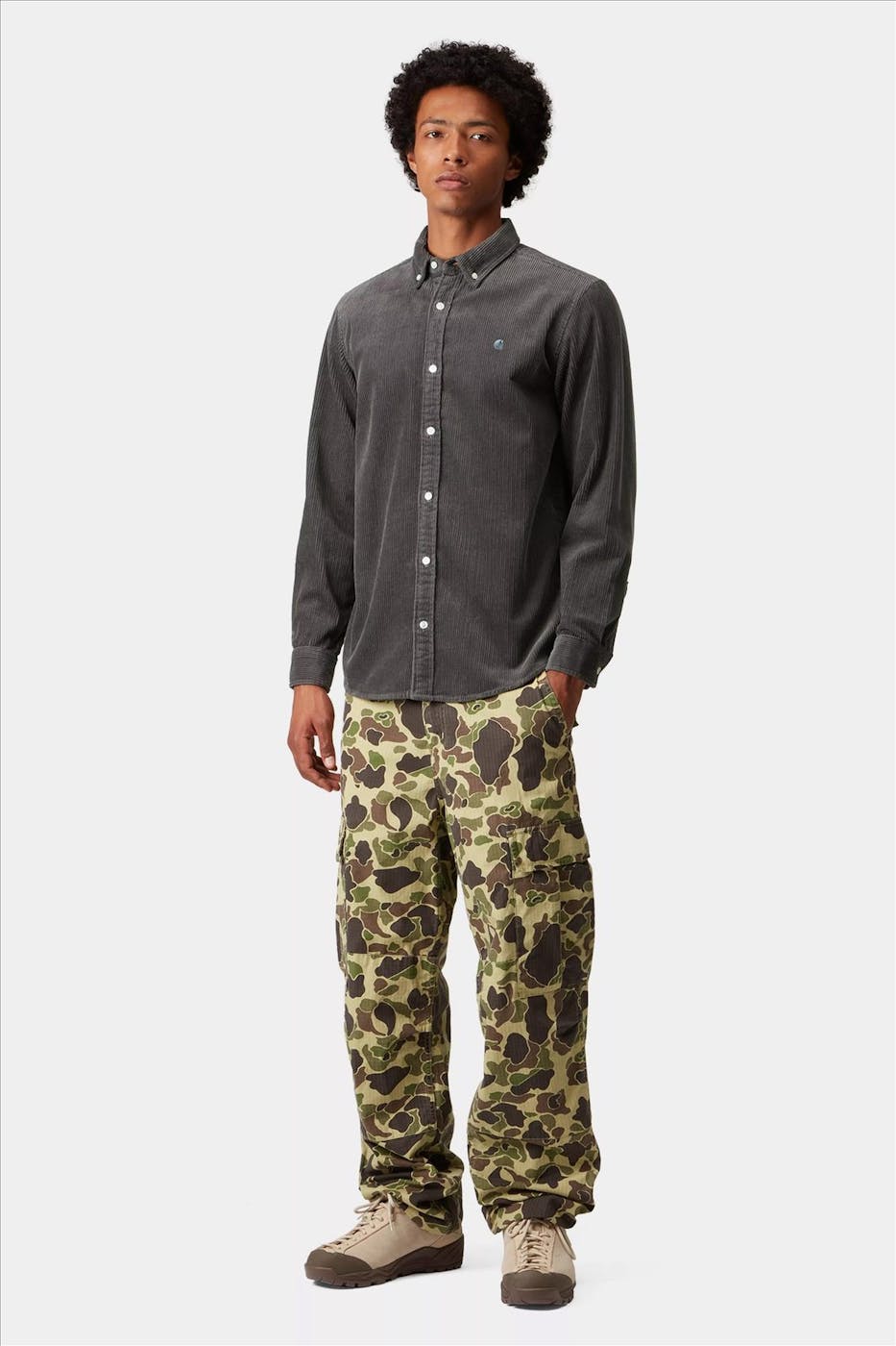 Carhartt WIP - Donkergrijs Madison Cord hemd