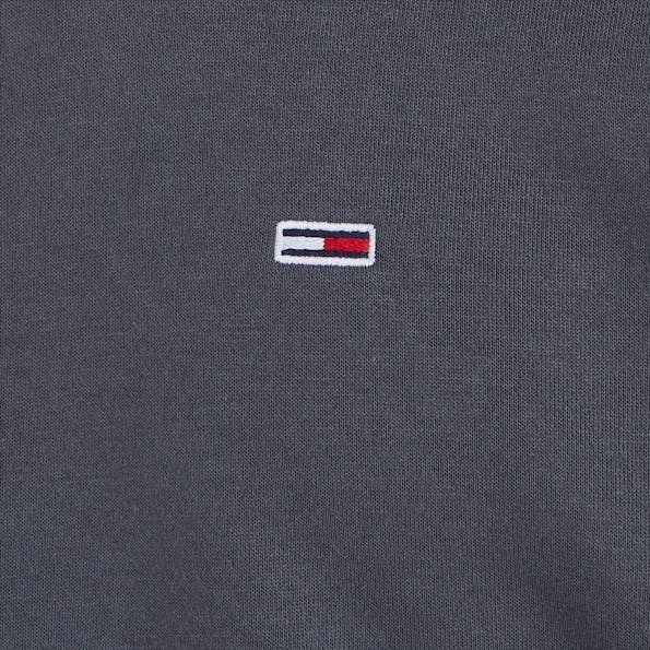 Tommy Jeans - Donkergrijze Flag hoodie