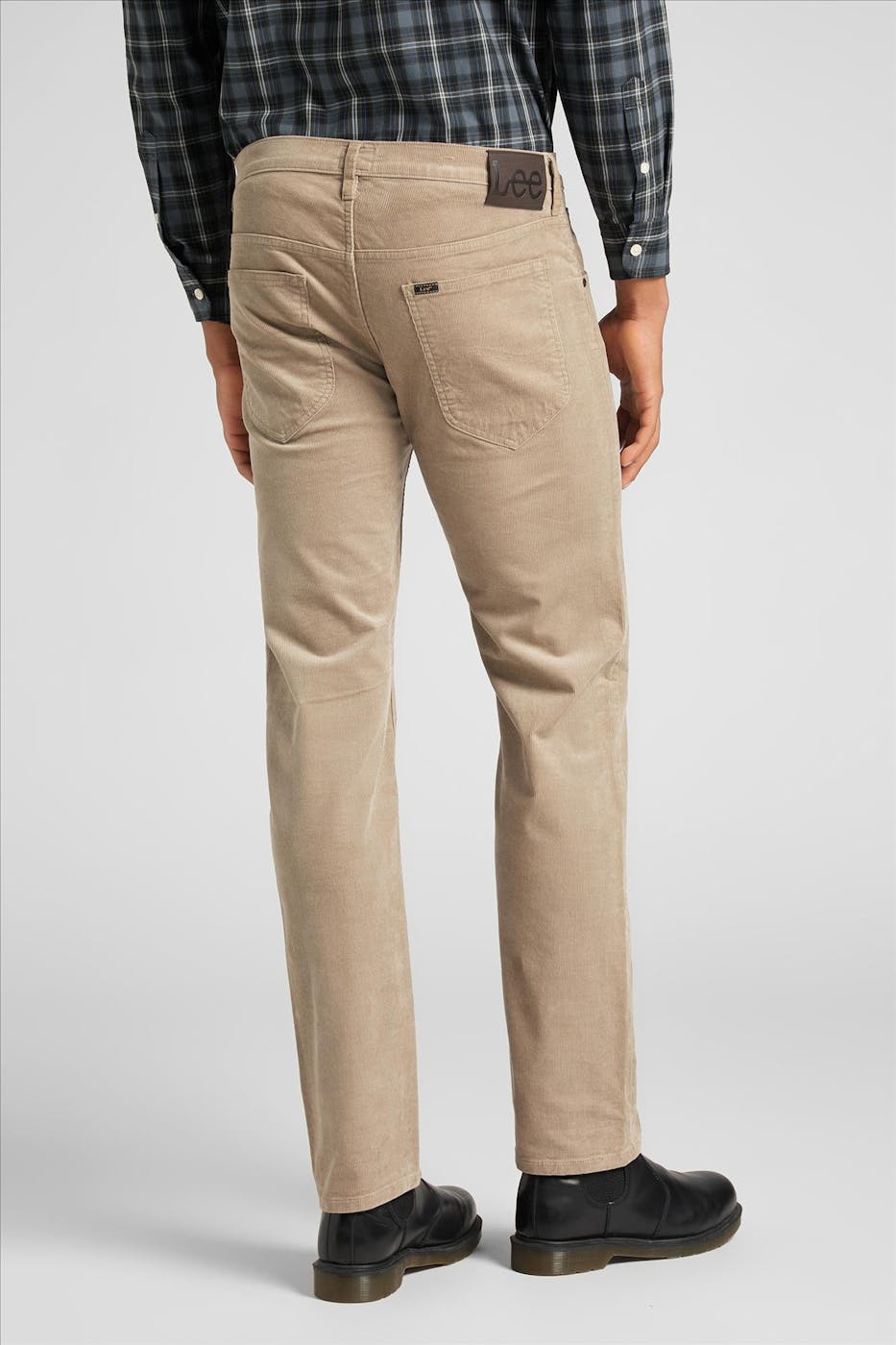 Lee - Beige ribfluwelen Daren slim fit 5-pocket