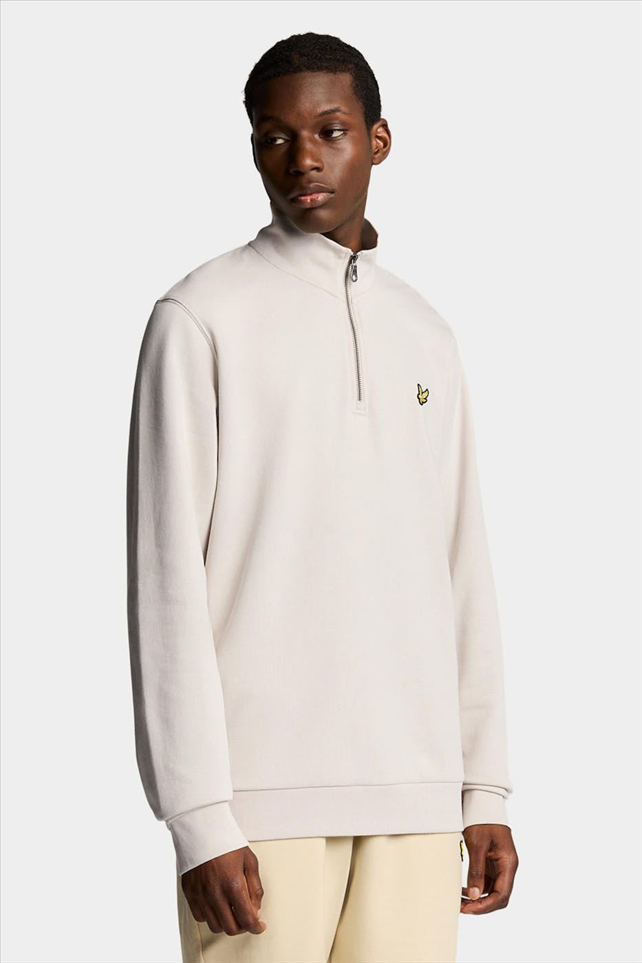 Lyle & Scott - Beige Quarter Zip sweater