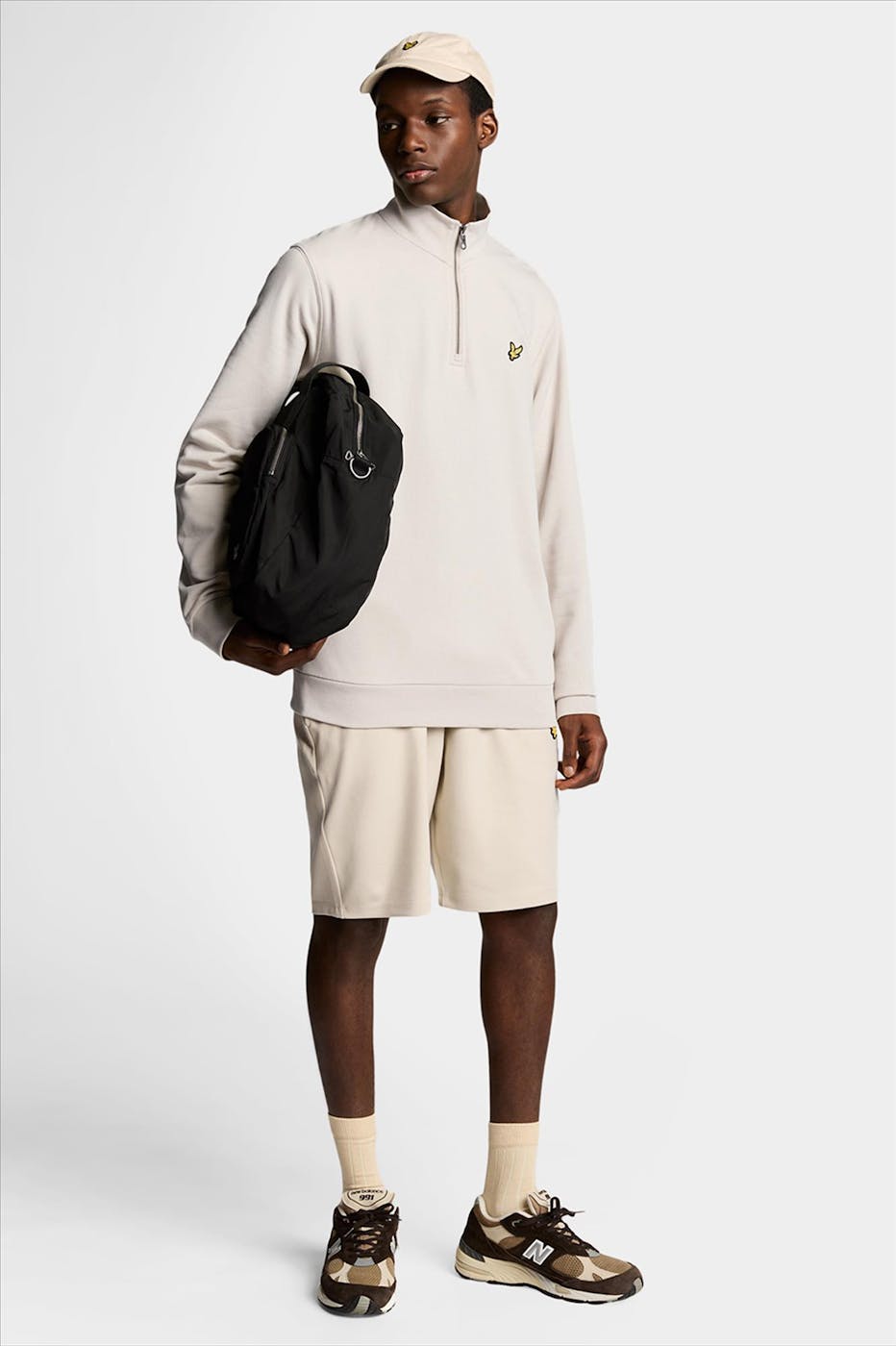 Lyle & Scott - Beige Quarter Zip sweater