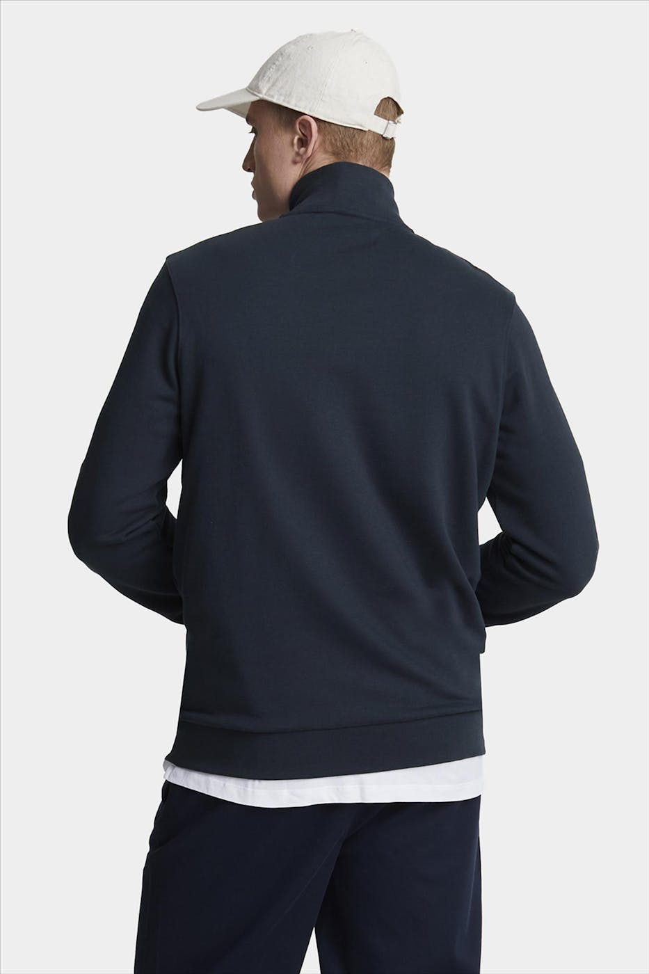 Lyle & Scott - Donkerblauwe Quarter Zip sweater