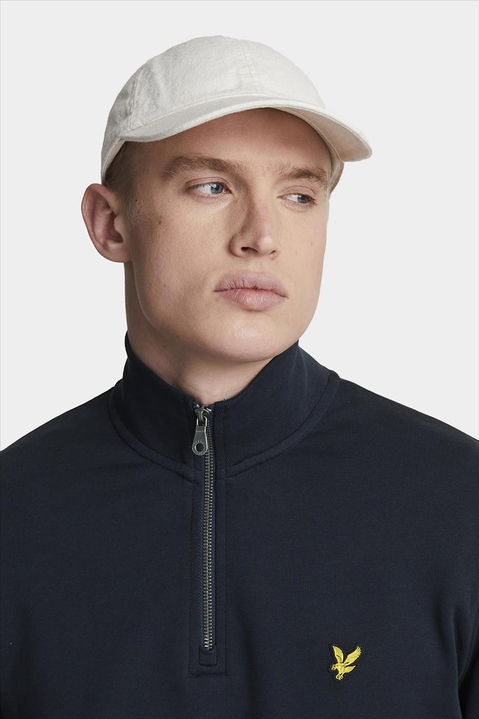 Lyle & Scott - Donkerblauwe Quarter Zip sweater