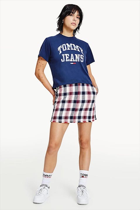 Tommy Jeans - Donkerblauwe TJW Classic College Argyle T-shirt