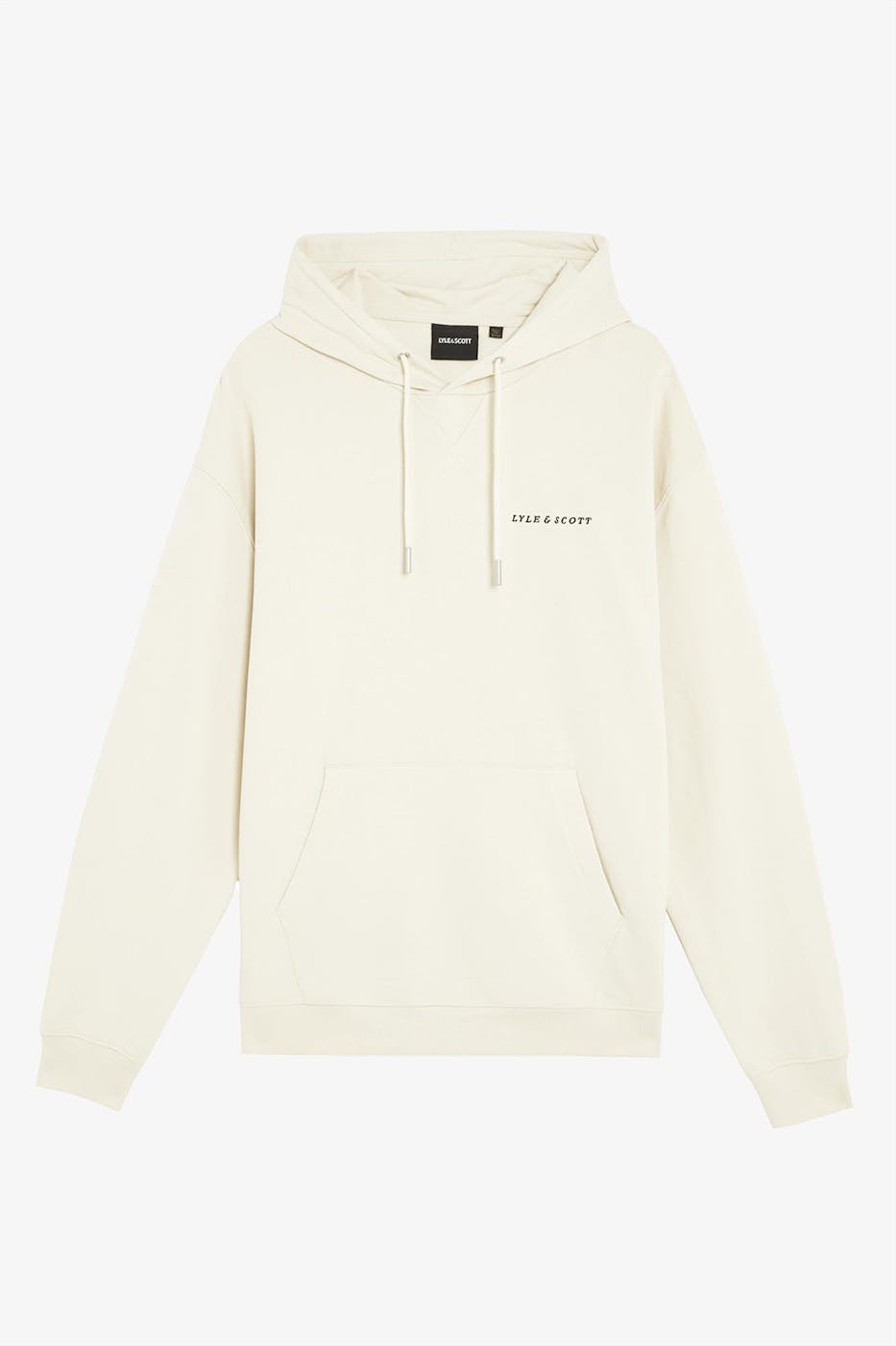Lyle & Scott - Ecru Script Brushback hoodie