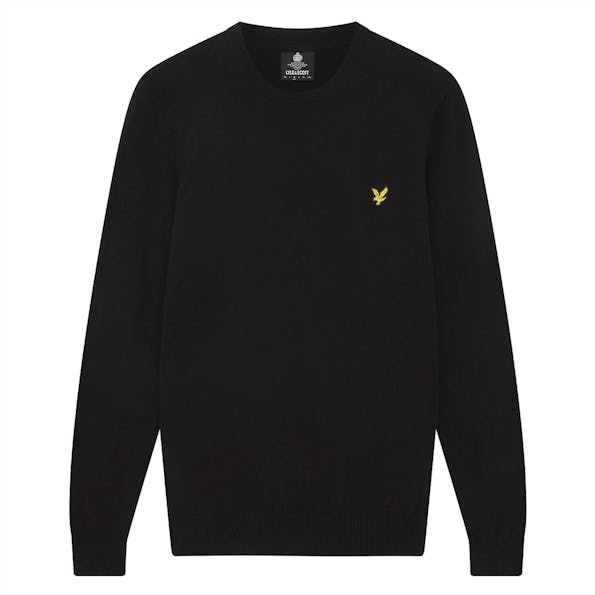 Lyle & Scott - Zwarte 'Crew Jumper' trui