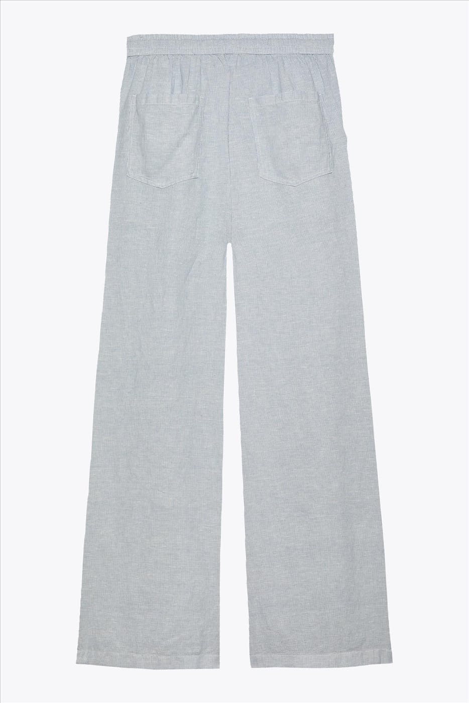 Tommy Jeans - Blauw-Witte Linen broek