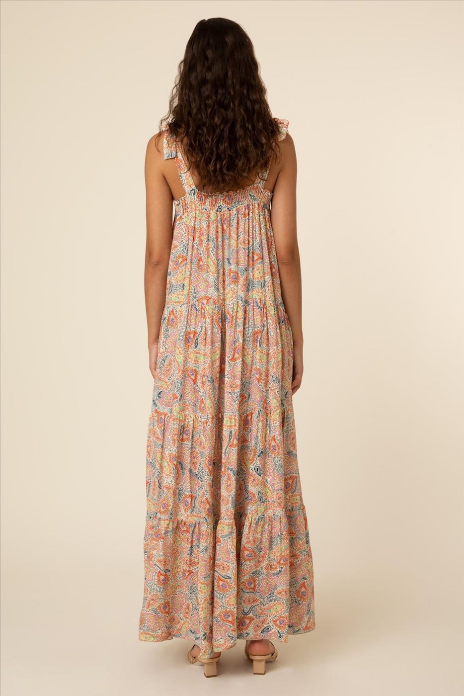 FRNCH - Beige-multicolour Rawen jurk