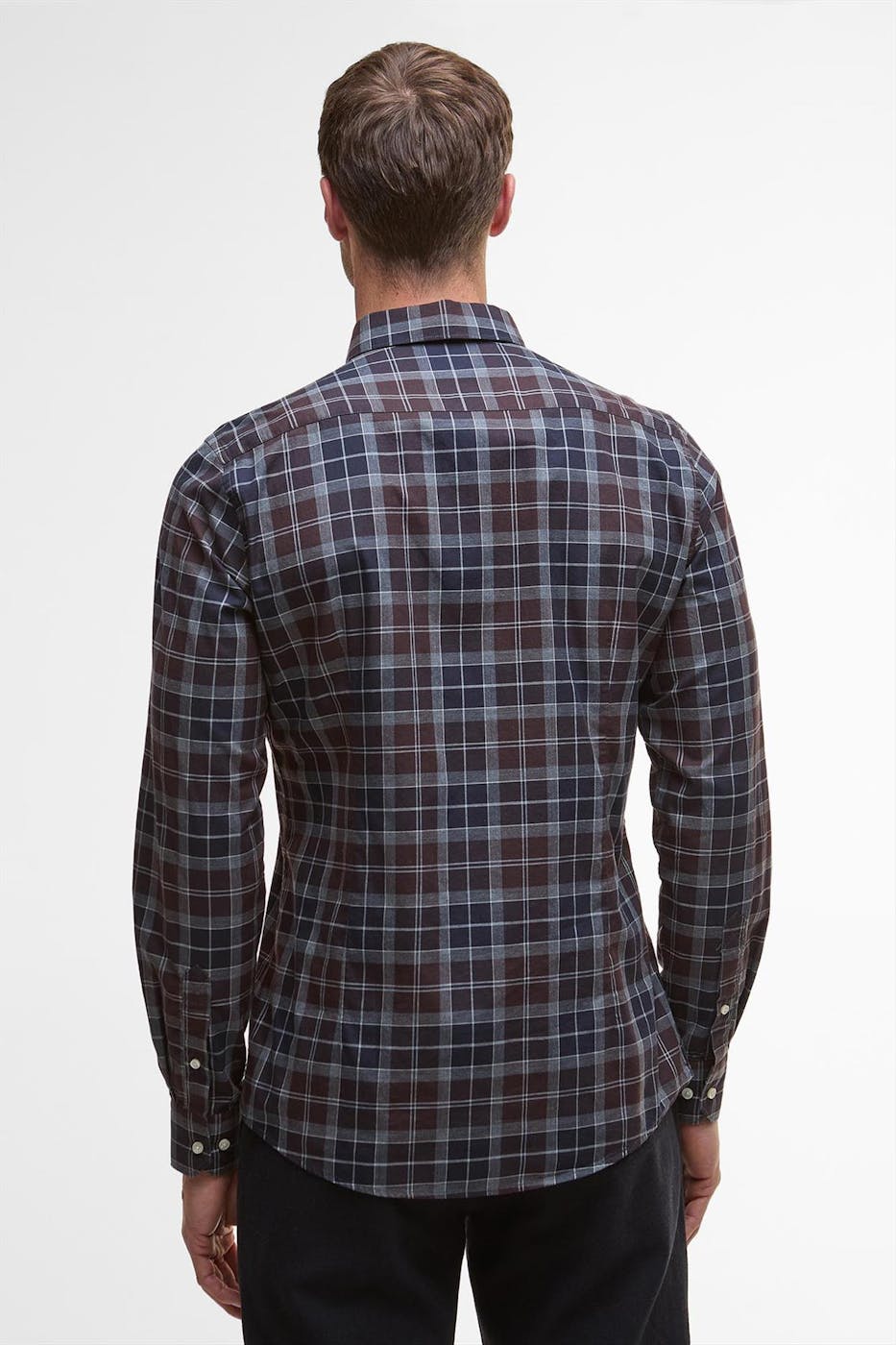 Barbour - Donkerblauw-Donkergrijs Wetheram hemd