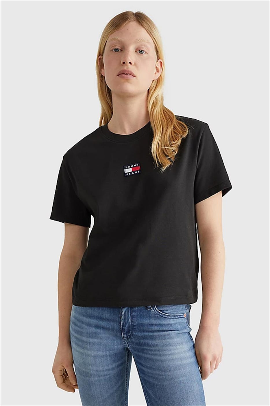 Tommy Jeans - Zwarte Logo Badge T-shirt