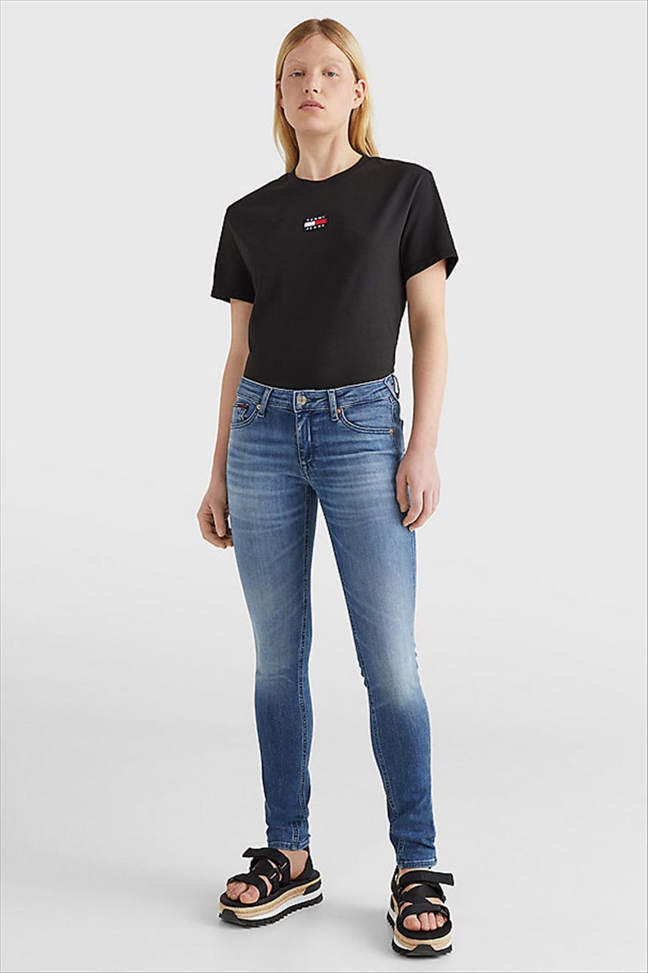 Tommy Jeans - Zwarte Logo Badge T-shirt