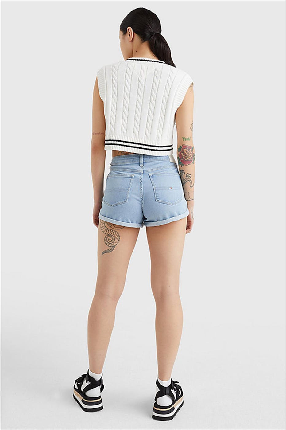 Tommy Jeans - Lichtblauwe Mid Rise jeansshort