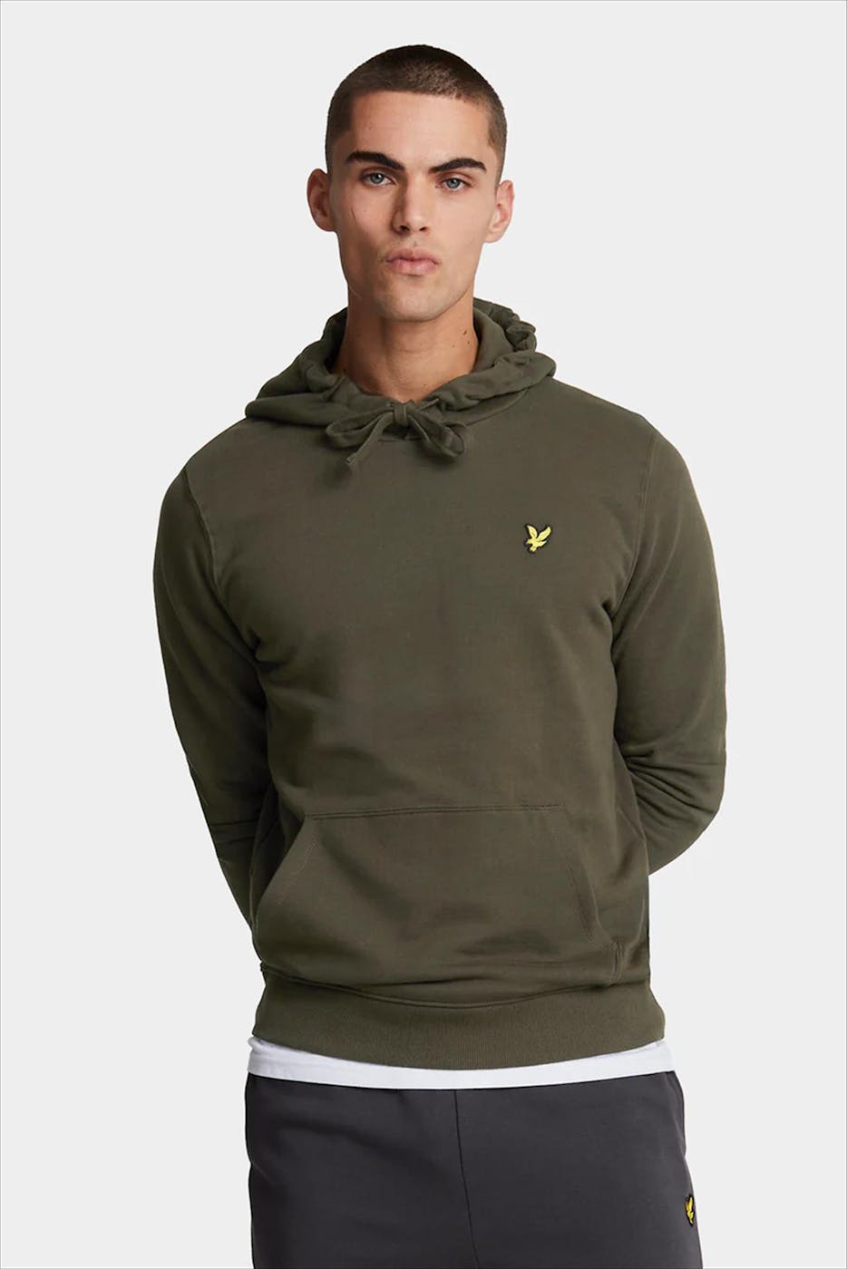 Lyle & Scott - Olijfgroene Pullover hoodie