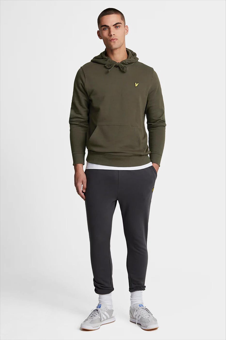 Lyle & Scott - Olijfgroene Pullover hoodie