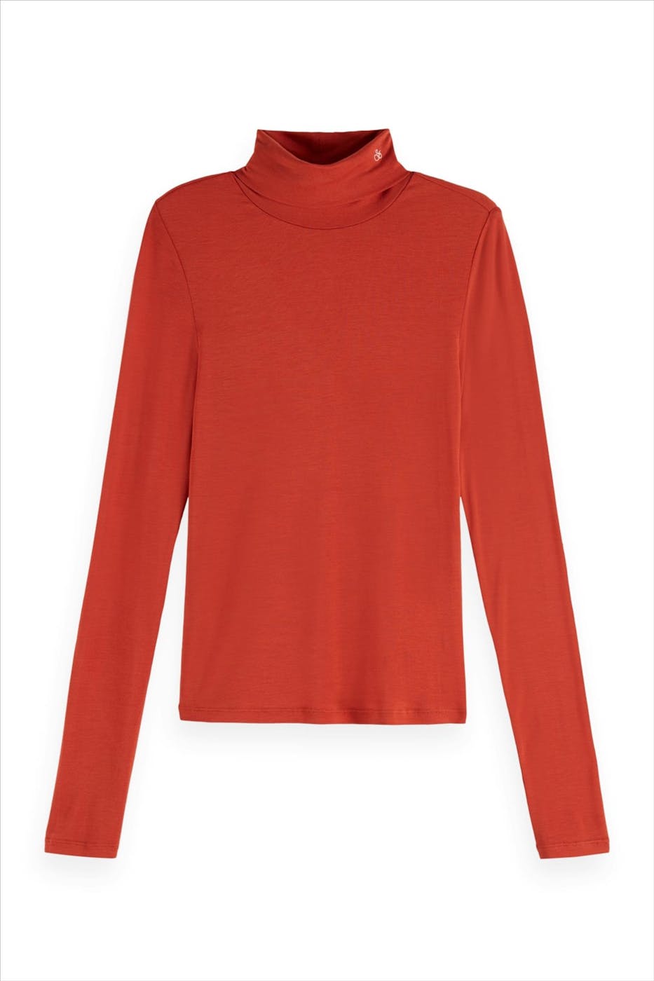 Scotch & Soda - Donkeroranje Roll Up longsleeve