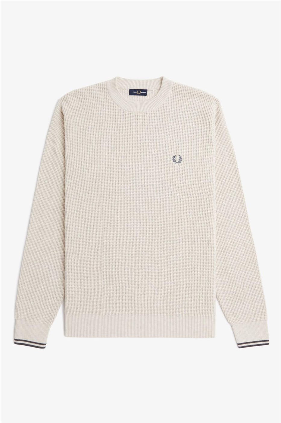 Fred Perry - Beige Waffle Stitch trui