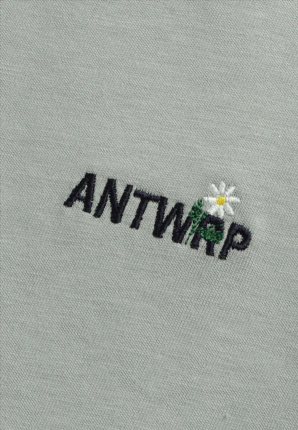 Antwrp - Lichtgroene Flower Logo T-shirt