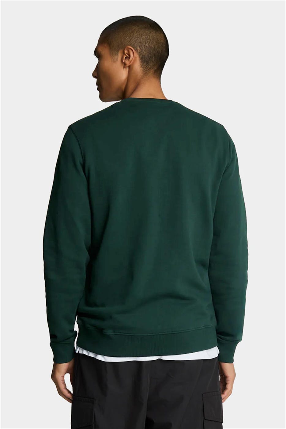 Lyle & Scott - Donkergroene Crew Neck sweater