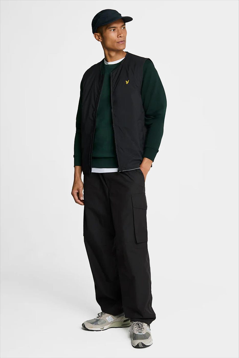 Lyle & Scott - Donkergroene Crew Neck sweater